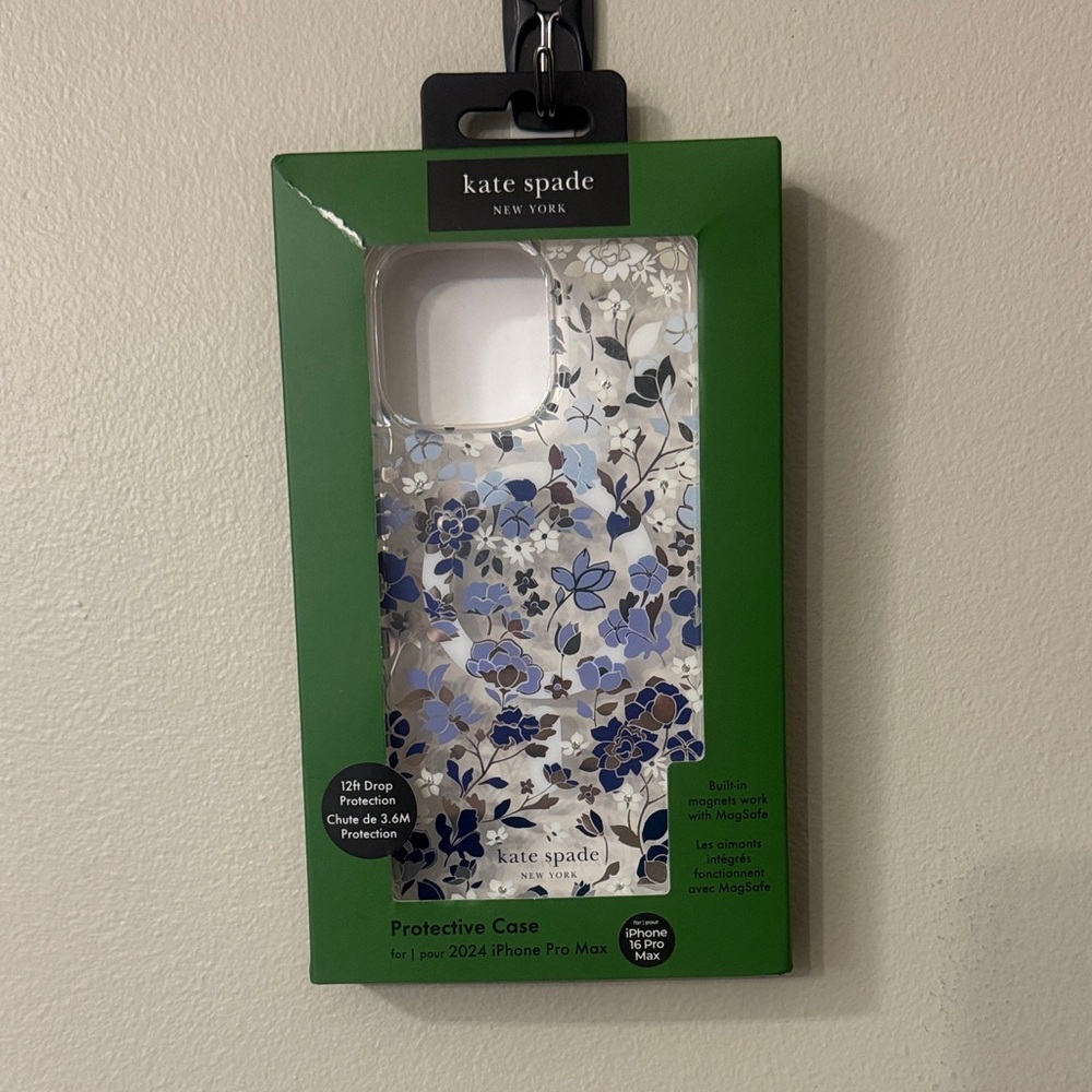 Kate Spade White and Blue Floral Case for iPhone 2024 Pro Max